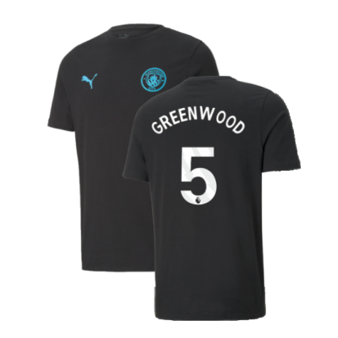 2024-2025 Man City ESS Tee (Black) - Kids (Greenwood 5)