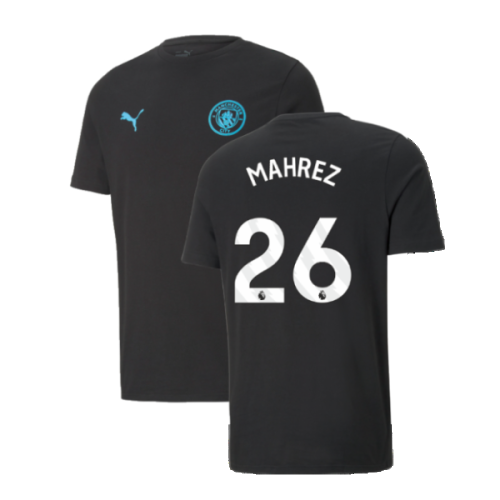 2024-2025 Man City ESS Tee (Black) - Kids (Mahrez 26)