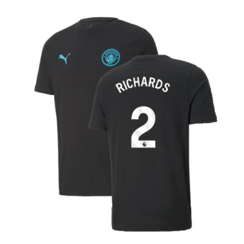 2024-2025 Man City ESS Tee (Black) - Kids (Richards 2)