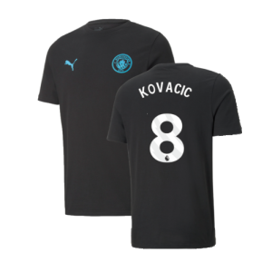 2024-2025 Man City ESS Tee (Black) (Kovacic 8) 2024-2025 Man City ESS Tee (Black) (Kovacic 8)
