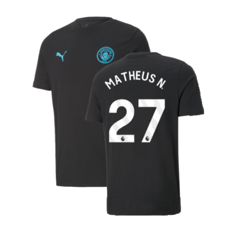 2024-2025 Man City ESS Tee (Black) (Matheus N. 27)