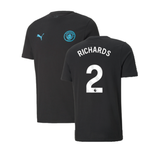 2024-2025 Man City ESS Tee (Black) (Richards 2)