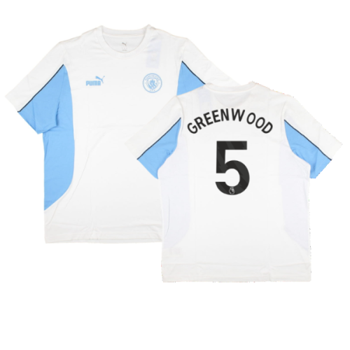 2024-2025 Man City ftblARCHIVE Tee (White) (Greenwood 5)