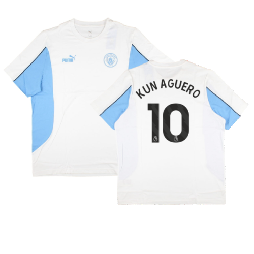 2024-2025 Man City ftblARCHIVE Tee (White) (Kun Aguero 10)