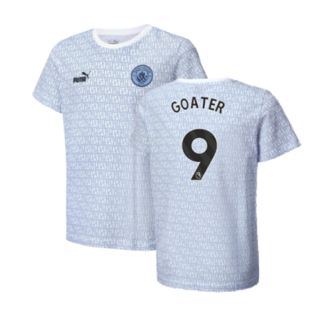 2024-2025 Man City ftblCulture Tee AOP (Light Blue) (Goater 9)