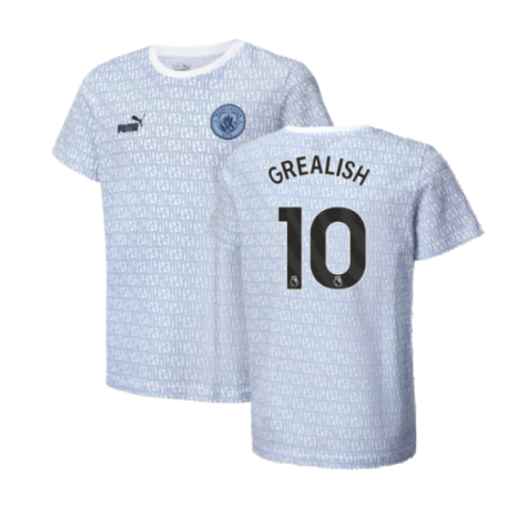 2024-2025 Man City ftblCulture Tee AOP (Light Blue) (Grealish 10)