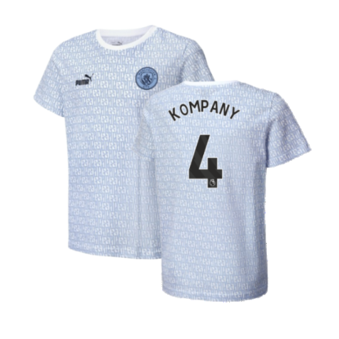 2024-2025 Man City ftblCulture Tee AOP (Light Blue) (Kompany 4)