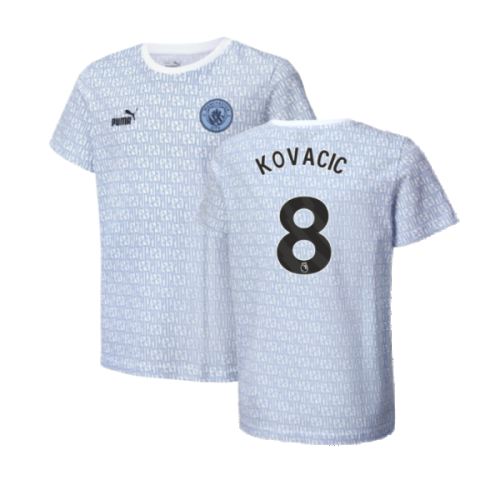 2024-2025 Man City ftblCulture Tee AOP (Light Blue) (Kovacic 8)