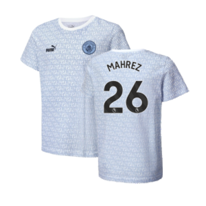 2024-2025 Man City ftblCulture Tee AOP (Light Blue) (Mahrez 26)