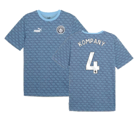 2024-2025 Man City ftblCulture Tee AOP (Navy) (Kompany 4)