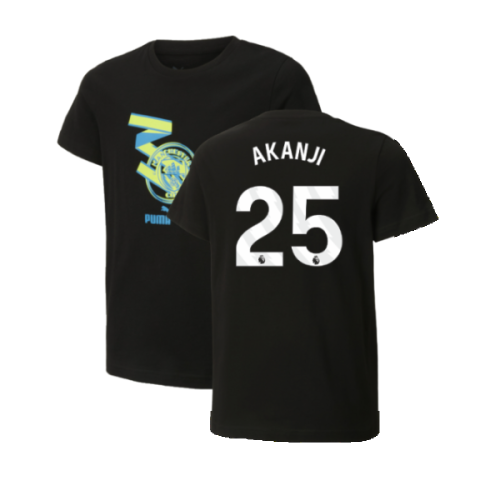 2024-2025 Man City ftblCulture Tee (Black) (Akanji 25)