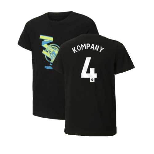 2024-2025 Man City ftblCulture Tee (Black) (Kompany 4)