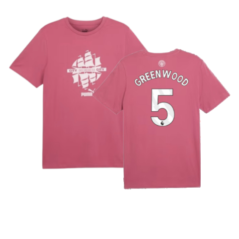 2024-2025 Man City ftblCulture Tee (Dusty Orchid) (Greenwood 5)