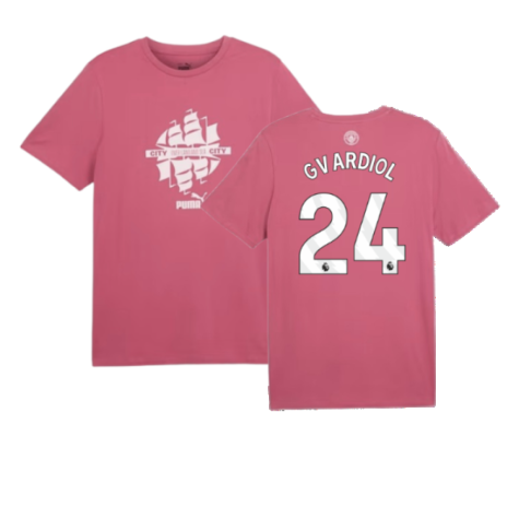 2024-2025 Man City ftblCulture Tee (Dusty Orchid) (Gvardiol 24)