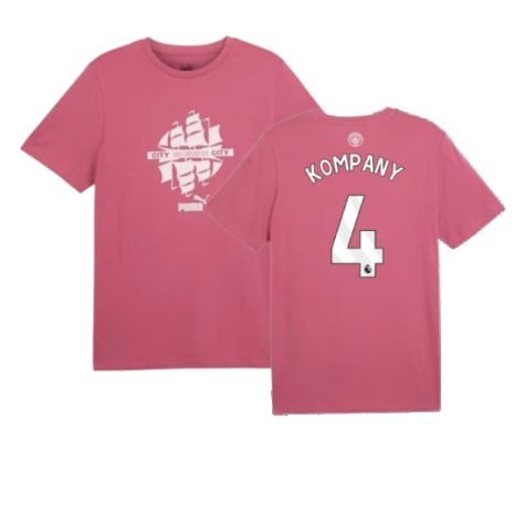 2024-2025 Man City ftblCulture Tee (Dusty Orchid) (Kompany 4)