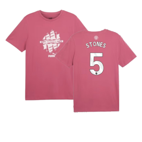 2024-2025 Man City ftblCulture Tee (Dusty Orchid) (Stones 5)