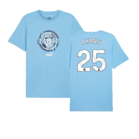 2024-2025 Man City ftblCulture Tee (Light Blue) (Akanji 25)