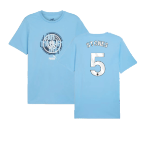 2024-2025 Man City ftblCulture Tee (Light Blue) (Stones 5)