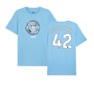 2024-2025 Man City ftblCulture Tee (Light Blue) (Toure Yaya 42)