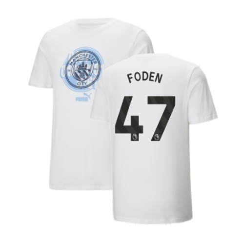 2024-2025 Man City ftblCulture Tee (White) (Foden 47)