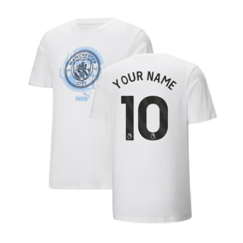 2024-2025 Man City ftblCulture Tee (White) (Your Name)