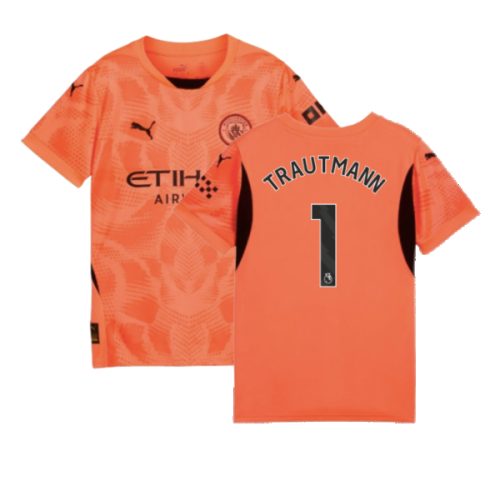 2024-2025 Man City Goalkeeper Shirt (Neon Sun) - Kids (Trautmann 1)