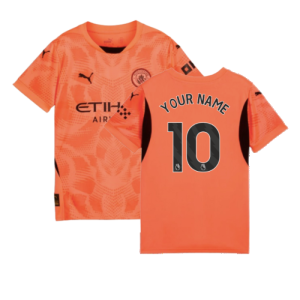 2024-2025 Man City Goalkeeper Shirt (Neon Sun) - Kids (Your Name)