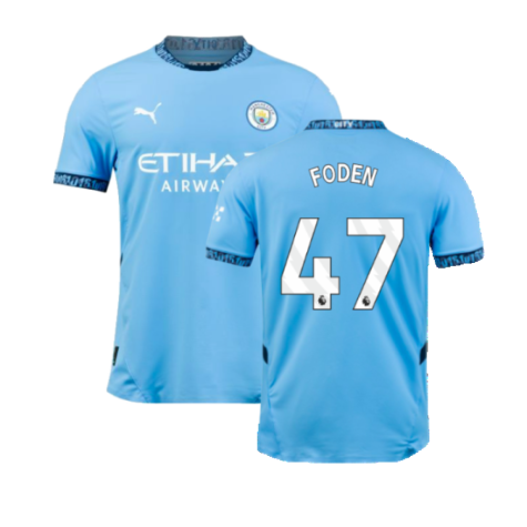 2024-2025 Man City Home Authentic Shirt (Foden 47)