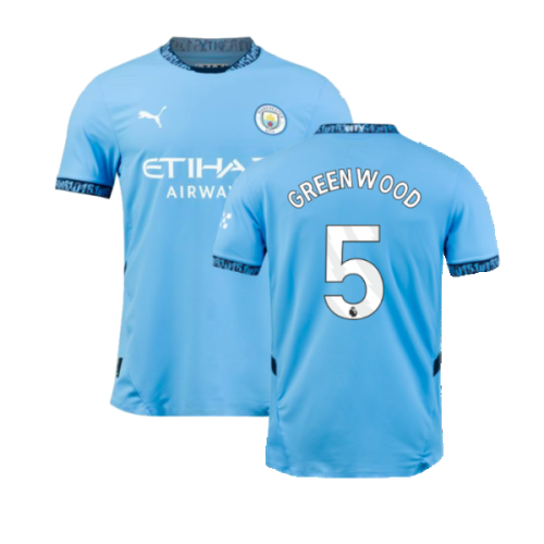 2024-2025 Man City Home Authentic Shirt (Greenwood 5)