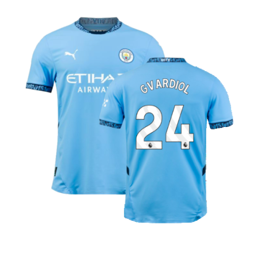 2024-2025 Man City Home Authentic Shirt (Gvardiol 24)