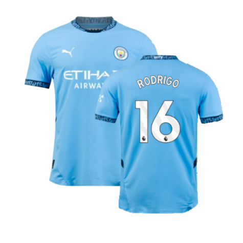 2024-2025 Man City Home Authentic Shirt (Rodrigo 16)