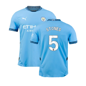 2024-2025 Man City Home Authentic Shirt with packaging (Stones 5)