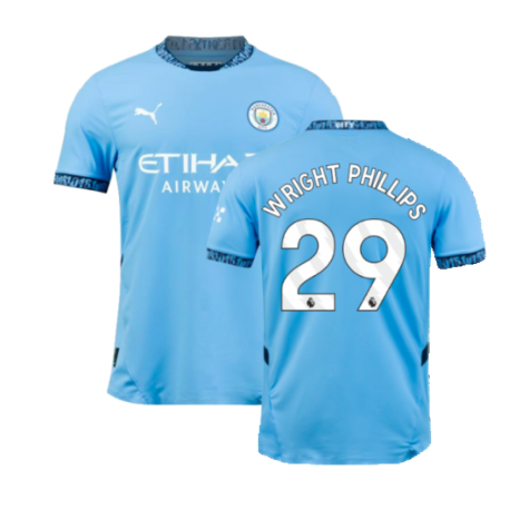 2024-2025 Man City Home Authentic Shirt (Wright Phillips 29)