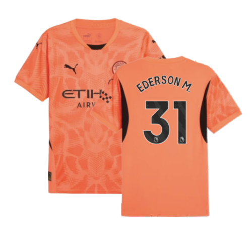 2024-2025 Man City Home Goalkeeper Shirt (Neon Sun) (Ederson M. 31)