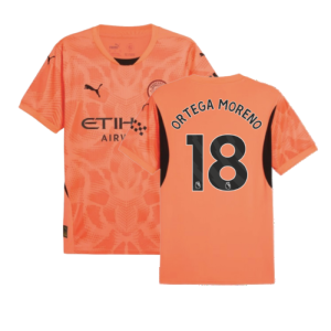 2024-2025 Man City Home Goalkeeper Shirt (Neon Sun) (Ortega Moreno 18)