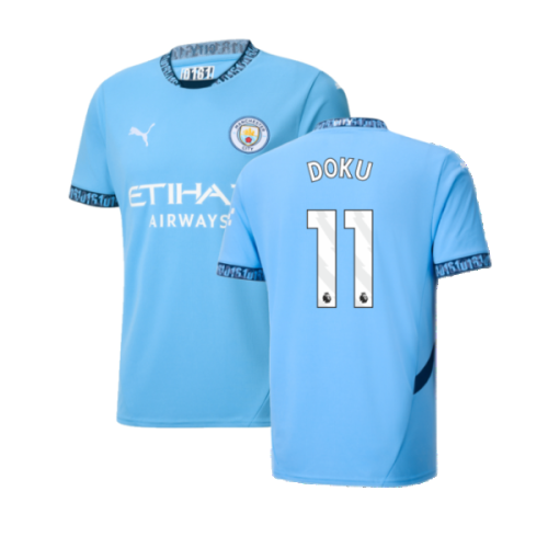 2024-2025 Man City Home Shirt (Doku 11)