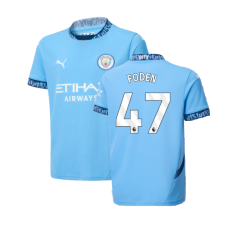 2024-2025 Man City Home Shirt (Kids) (Foden 47)