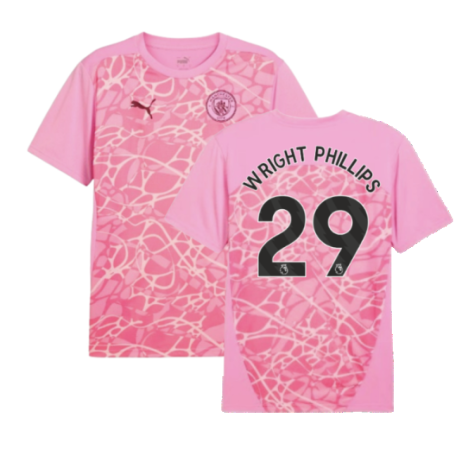 2024-2025 Man City Pre-Match Shirt (Pink) (Wright Phillips 29)