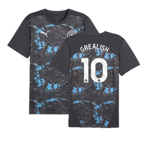 2024-2025 Man City Prematch SS Jersey (Strong Gray) (Grealish 10)