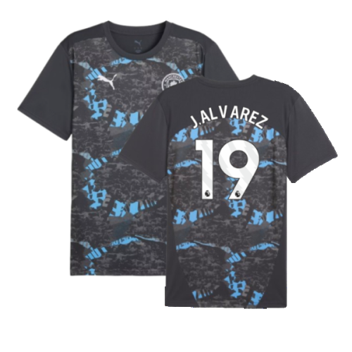 2024-2025 Man City Prematch SS Jersey (Strong Gray) (J.Alvarez 19)