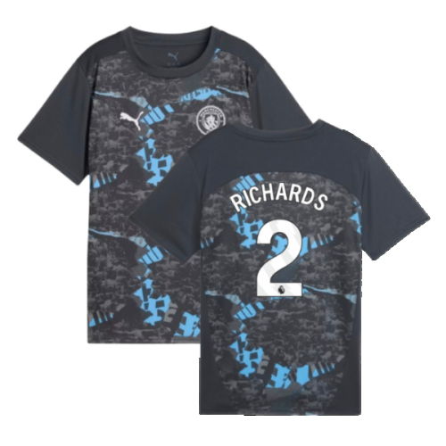 2024-2025 Man City Prematch SS Jersey (Strong Gray) - Kids (Richards 2)