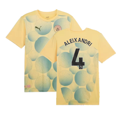 2024-2025 Man City Prematch SS Shirt (Flaxen) (Aleixandri 4)