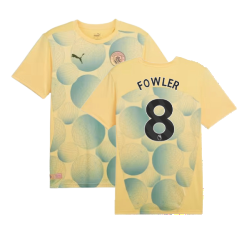 2024-2025 Man City Prematch SS Shirt (Flaxen) (Fowler 8)