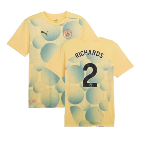 2024-2025 Man City Prematch SS Shirt (Flaxen) - Kids (Richards 2)