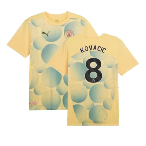 2024-2025 Man City Prematch SS Shirt (Flaxen) (Kovacic 8)