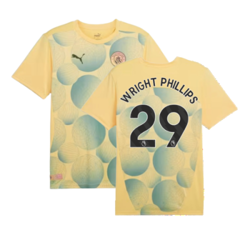 2024-2025 Man City Prematch SS Shirt (Flaxen) (Wright Phillips 29)