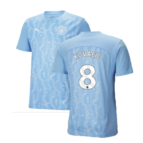 2024-2025 Man City Prematch SS Shirt (Light Blue) (Kovacic 8)