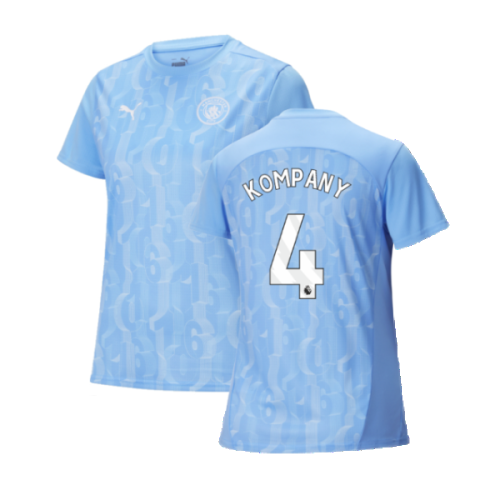 2024-2025 Man City Prematch SS Shirt (Light Blue) - Womens (Kompany 4)