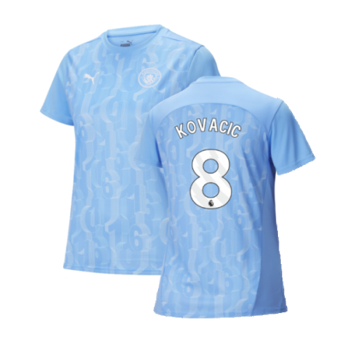 2024-2025 Man City Prematch SS Shirt (Light Blue) - Womens (Kovacic 8)
