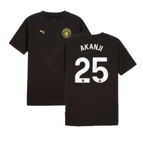 2024-2025 Man City Pumatech Pocket Tee (Black) (Akanji 25)